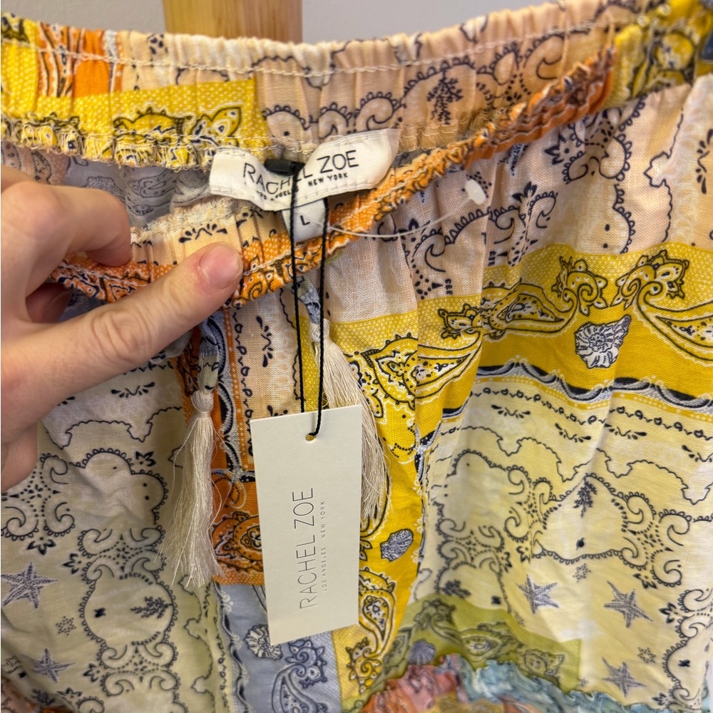 NWT Rachel Zoe Multicolor Paisley Bandana festival Summer Skirt Size Large - Picture 4 of 5